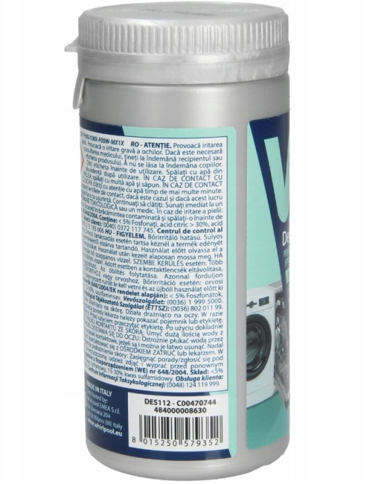 Anticalcar pudra pentru masina de spalat vase si rufe, WPRO 484000008630, 250g [3]