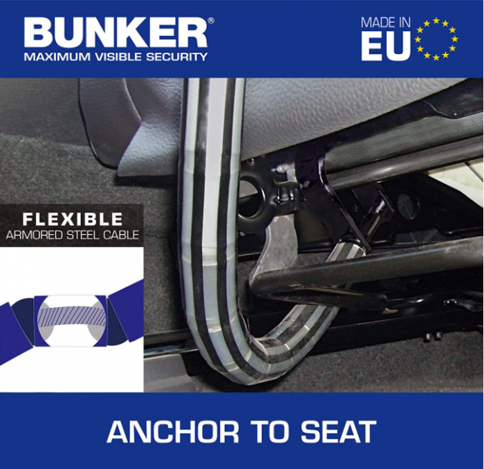 Antifurt auto volan Bunker BA80N ancorat de scaun [4]