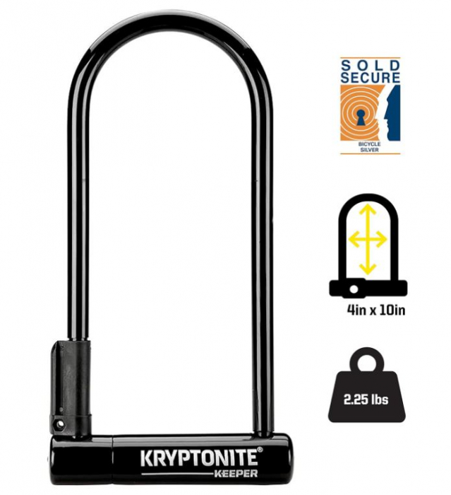 Antifurt bicicleta U-lock, Kryptonite 12 LS, 30 x 16 cm, 12 mm [5]