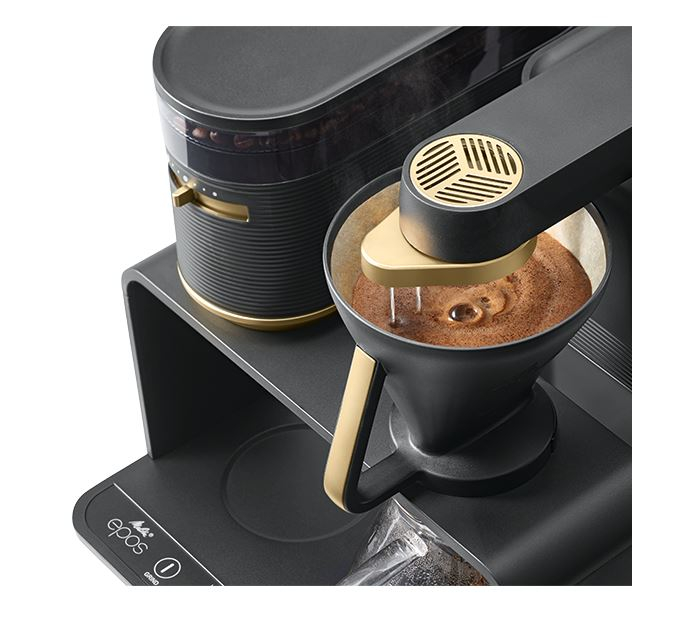 Aparat de cafea cu filtru si rasnita incorporata Melitta EPOS 1024-02, negru-auriu [2]