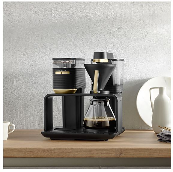 Aparat de cafea cu filtru si rasnita incorporata Melitta EPOS 1024-02, negru-auriu [3]