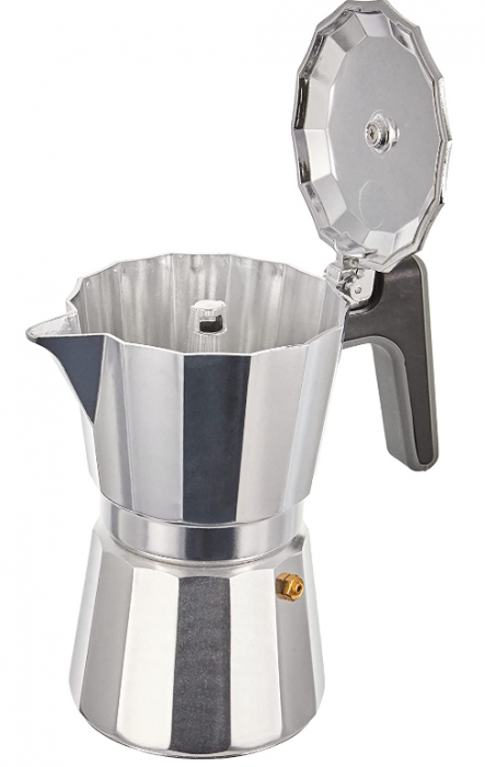 Aparat de cafea italian cu inducție BRA, Aluminiu, Capacitate 6 căni, Argintiu [2]