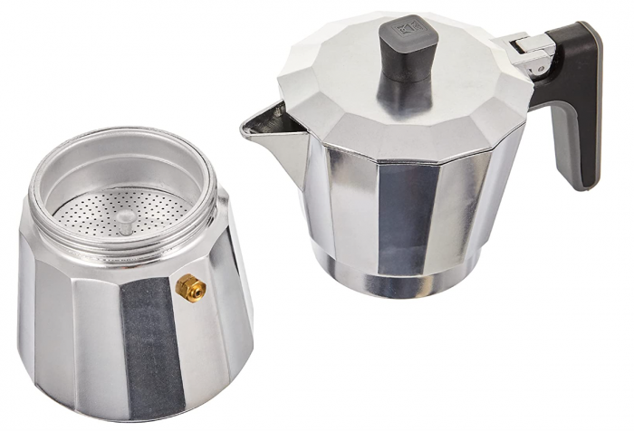 Aparat de cafea italian cu inducție BRA, Aluminiu, Capacitate 6 căni, Argintiu [3]