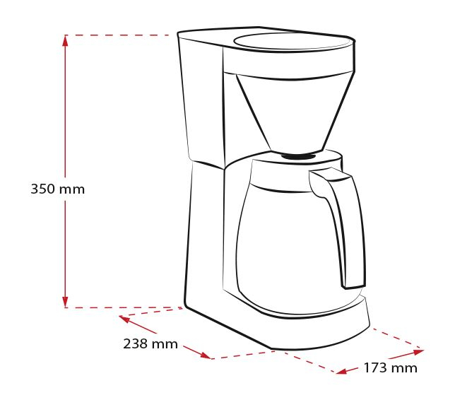 Aparat de cafea Melitta Easy Therm II, 8 cesti, Alb [2]