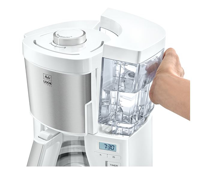 Aparat de cafea Melitta Look Timer 1025-07, 10 cesti, Alb [2]