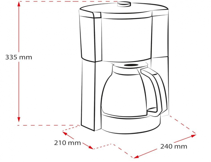 Aparat de cafea Melitta Look Timer 1025-08, 1.25L, Negru [5]