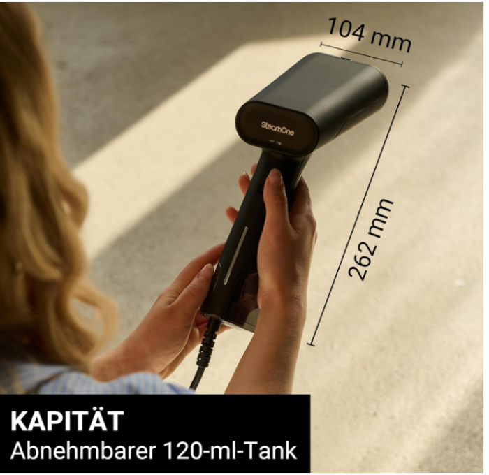 Aparat de calcat vertical cu aburi SteamOne, 1800 W, 28 g/min EUDTC120B Simon XL, rezervor 120 ml [8]