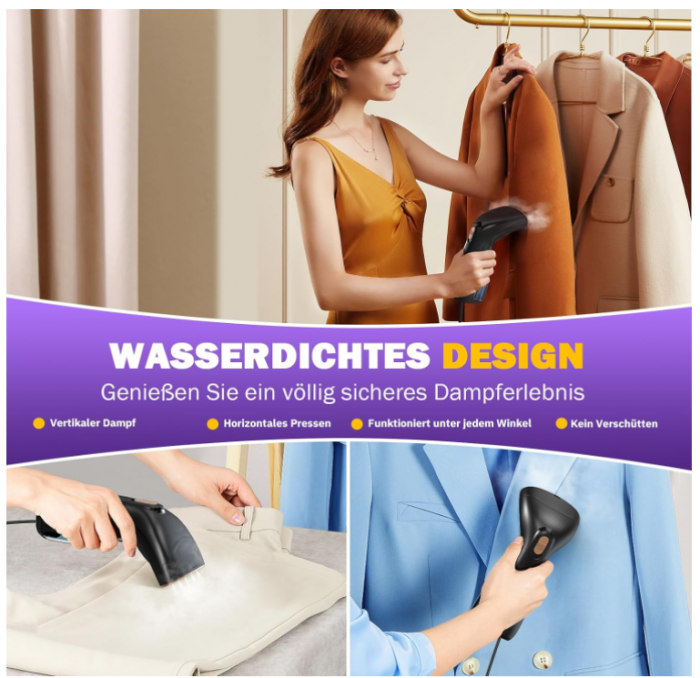 Aparat de calcat vertical Rolipo, fier de călcat portabil, negru [7]