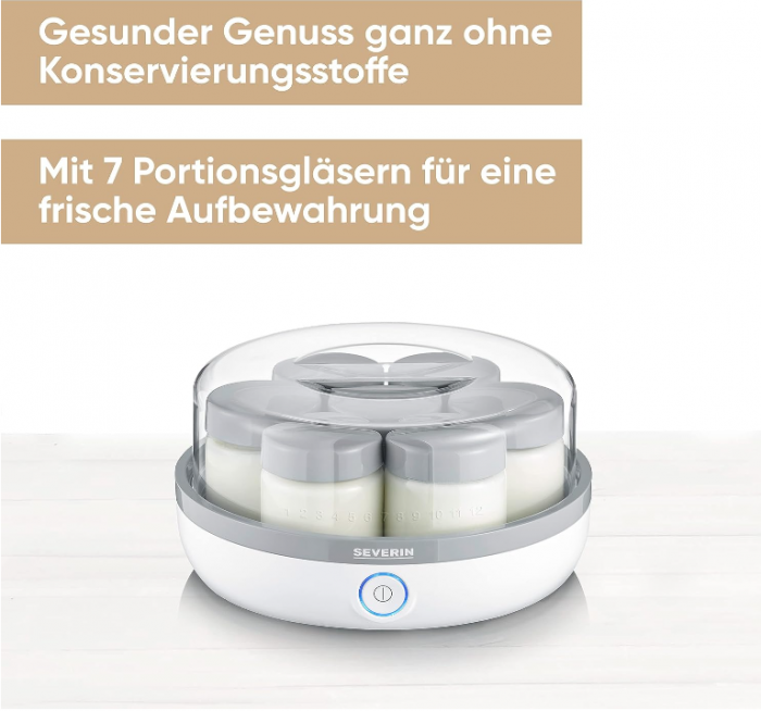 Aparat de facut iaurt SEVERIN, 7 borcane, fara BPA, JG 3518 [2]