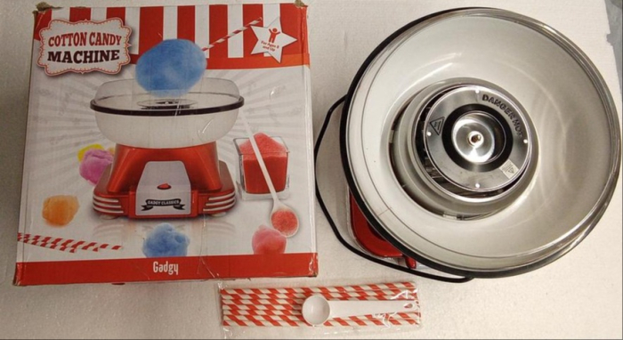 Aparat de facut vata de zahar pe bat Gadgy 500W, retro, rosu [5]