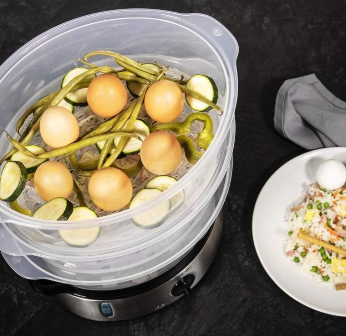 Aparat de gatit cu aburi Cecotec Vapovita 3000, inox, 800W [12]