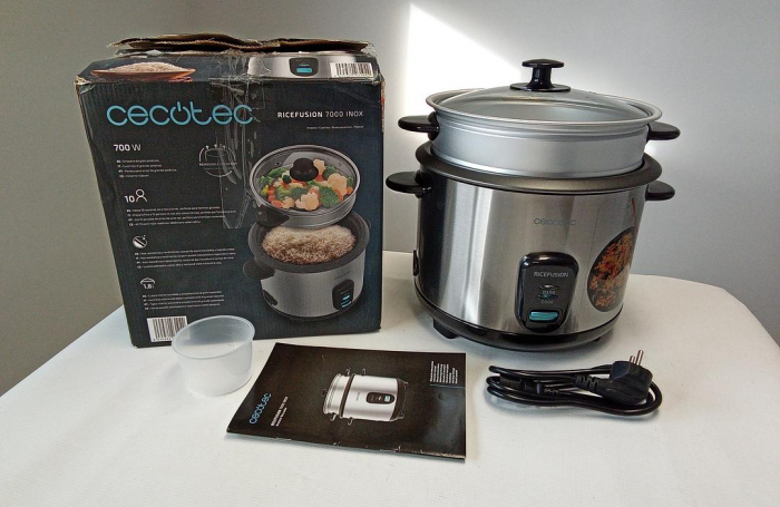Aparat de gatit orez Cecotec RiceFusion 7000, Inox, 700W, 1.8L [4]