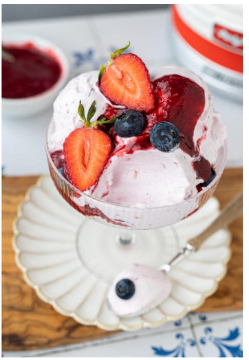 Aparat de inghetata, sorbet si iaurt inghetat Ariete Party Time 643, 1,5 L, 12 W, Rosie [10]