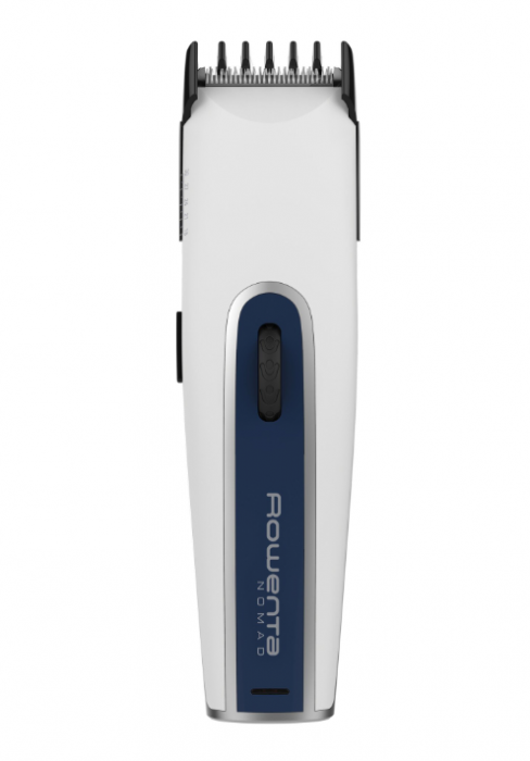 Aparat de tuns ROWENTA Nomad TN1405F0, 6250rpm, 2 piepteni ajustabili, 19 pozitii pentru lungimea de taiere, autonomie 40 min, indicator LED, alb [4]