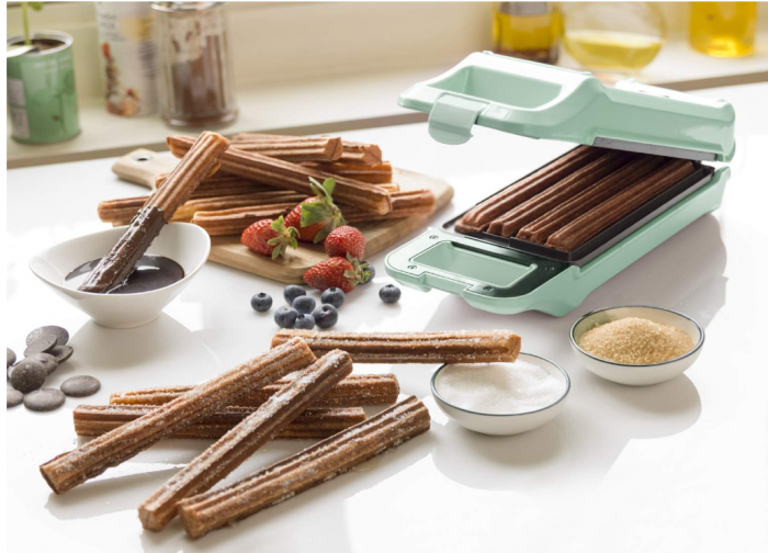 Aparat pentru churros Bestron, pana la 4 churros, design retro, 700 W, verde [7]