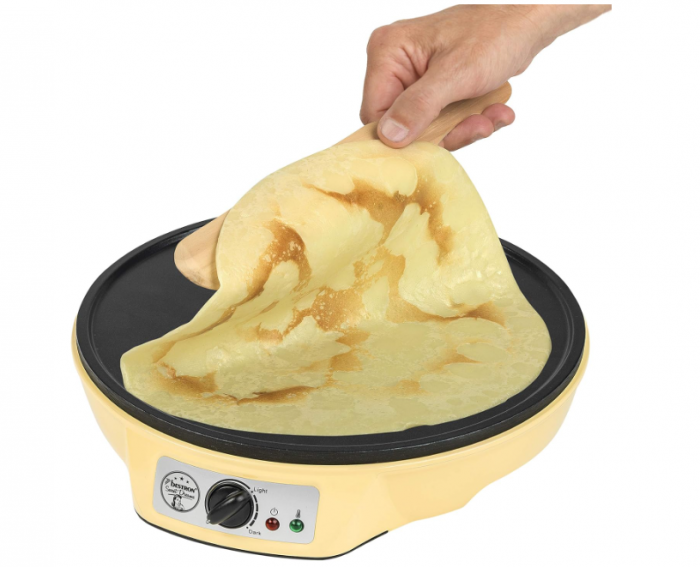 Aparat pentru clatite Bestron, 30 cm, 1000W, galben [6]