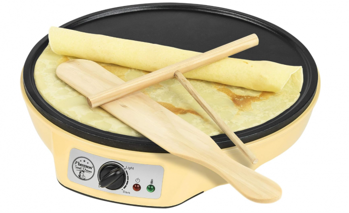 Aparat pentru clatite Bestron, 30 cm, 1000W, galben [4]