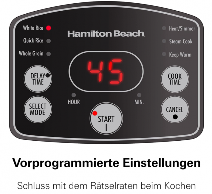 Aparat pentru gatit orez Hamilton Beach 37541-CE, Multi-Cooker la aburi, 4,75 litri, Otel inoxidabil [8]