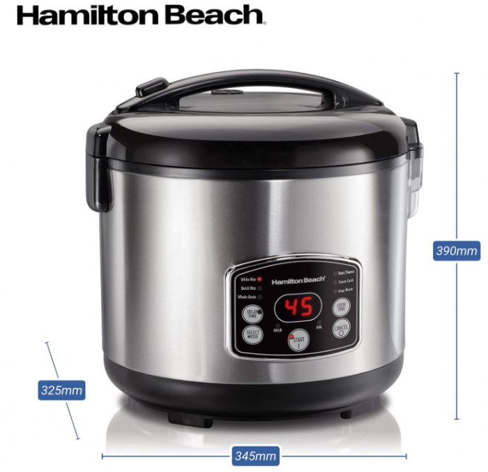 Aparat pentru gatit orez Hamilton Beach 37541-CE, Multi-Cooker la aburi, 4,75 litri, Otel inoxidabil [11]