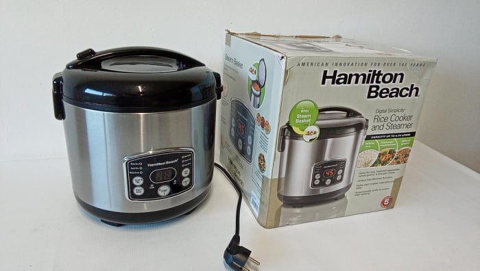 Aparat pentru gatit orez Hamilton Beach 37541-CE, Multi-Cooker la aburi, 4,75 litri, Otel inoxidabil [2]