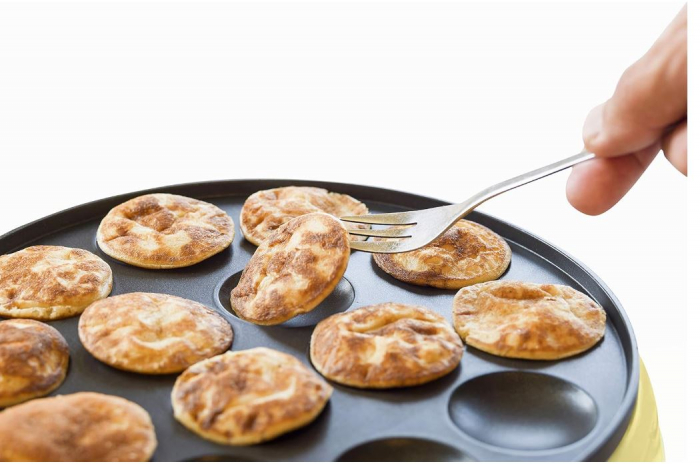 Aparat pentru mini-clatite Bestron Poffertjes, 800W, design retro, galben [5]