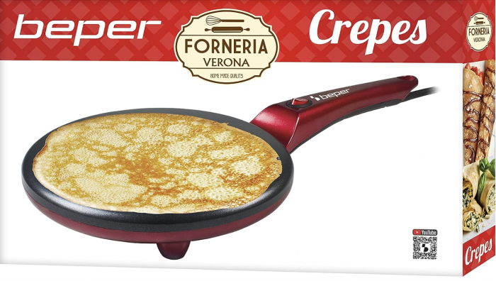 Aparat pentru prepararea clatitelor Beper BT.710Y, cu maner, 800 W [5]