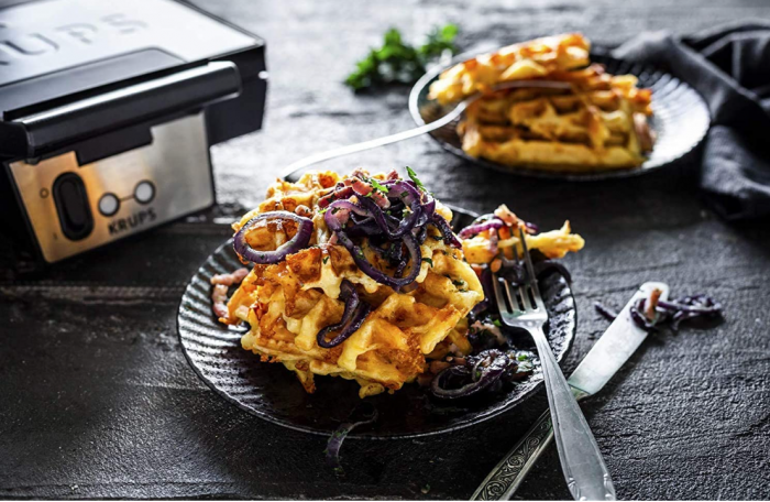 Aparat pentru preparat vafe/gofre Krups FDK251, 850W, 6x12x12 cm, Negru [7]