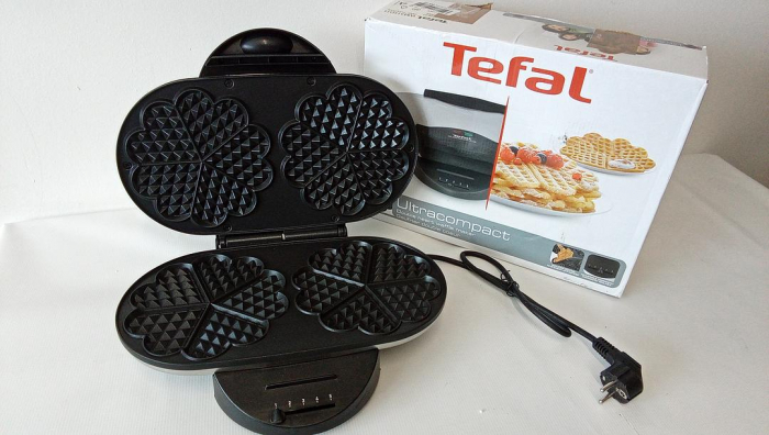 Aparat pentru vafe/gofre Tefal WM 311D Negru, otel inoxidabil, 1200W [2]