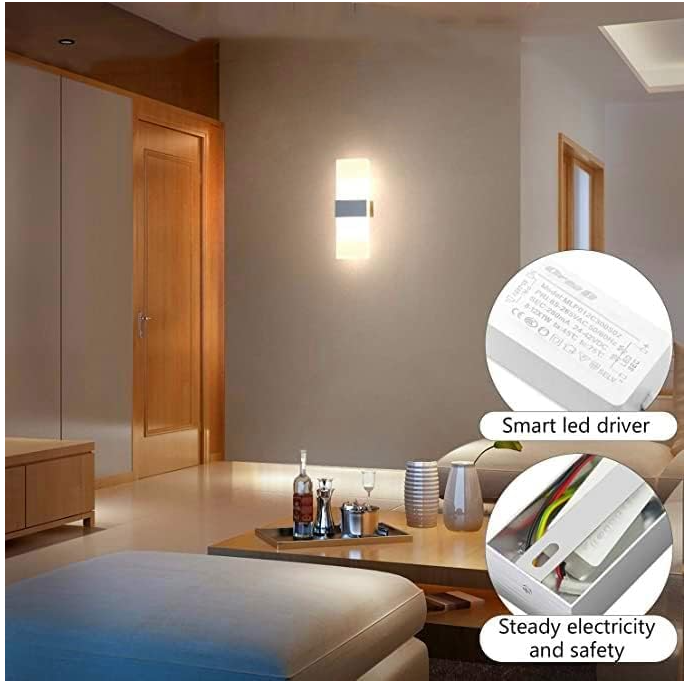 Aplica de perete LED Lightsjoy, Lampa pentru interior, alb cald [5]