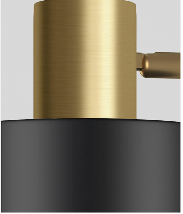 Aplica de perete retro QJUZO, cu LED, negru si auriu, E27 [10]