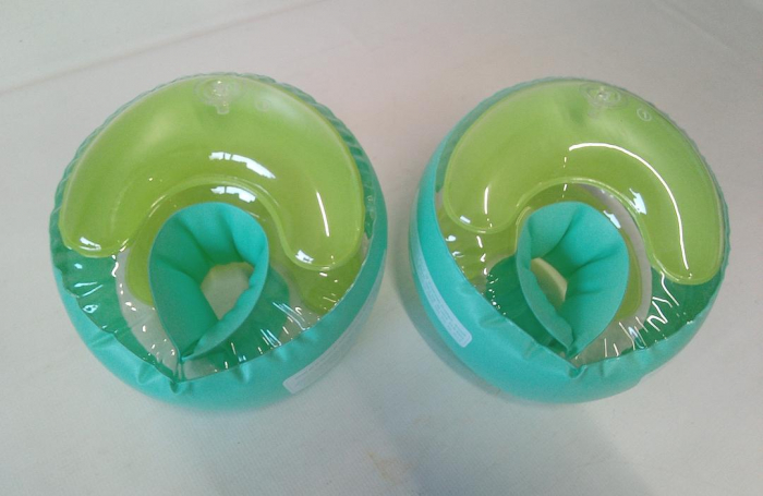 Aripioare inot gonfiabile pentru copii PeaZeLee, 1-6 ani, albastru/verde [4]