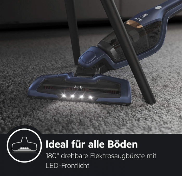 Aspirator vertical fără fir AEG Ergorapido CX7-2-I360 2 în 1 fără sac cu lumini LED [10]