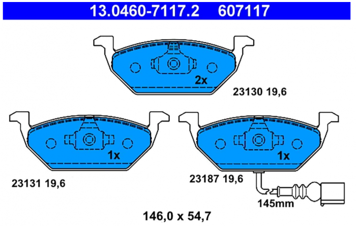 ATE 13046071172 Set placute de frana [2]