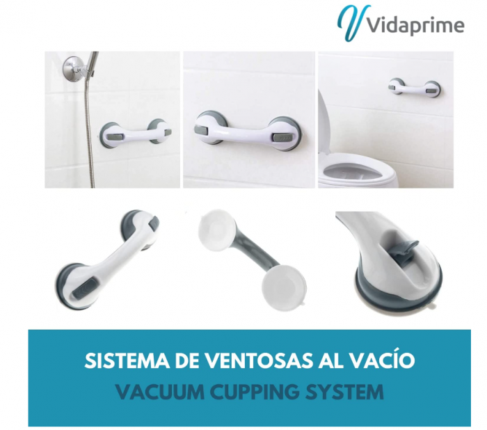 Bara de sprijin pentru baie VidaPrime cu Ventuză, pentru batrani, 30 cm [2]