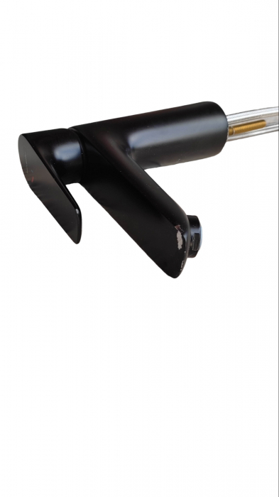 Baterie chiuveta Talis E Hansgrohe, robinet baie cu inaltime 110 mm, negru mat [2]