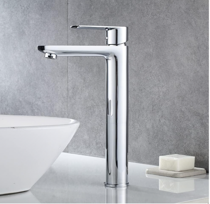 Baterie de baie Ibergrif, robinet pentru chiuveta, cu economisire de apa, inaltime 253 cm, racord apa rece/calda [6]