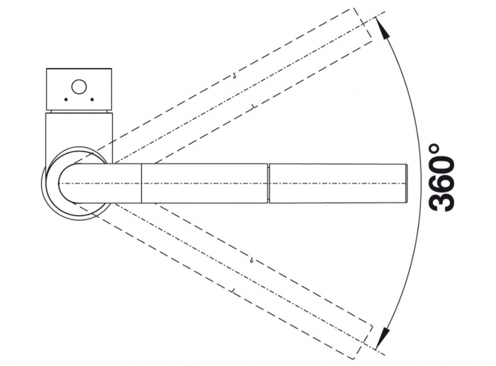 Baterie de bucătărie BLANCO 521466 cu presiune joasă MILA-S, robinet, crom [3]
