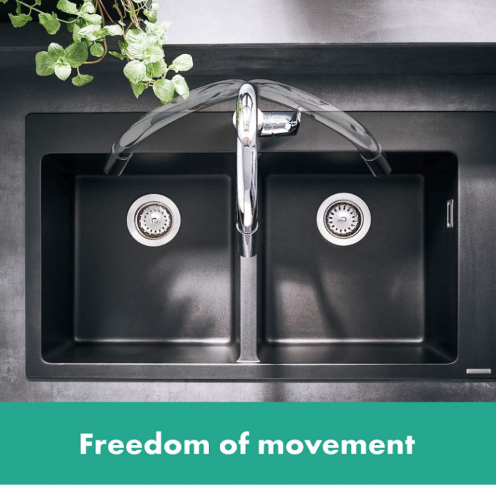 Baterie de chiuveta Hansgrohe Focus M41, extensibila, 2 tipuri de jeturi, crom [7]