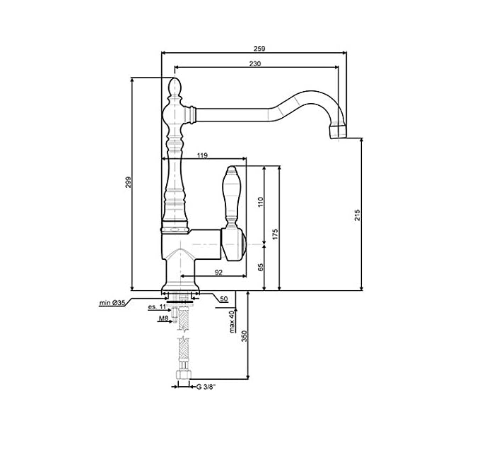 Baterie din alamă SMEG MIR6O-2, maro [2]