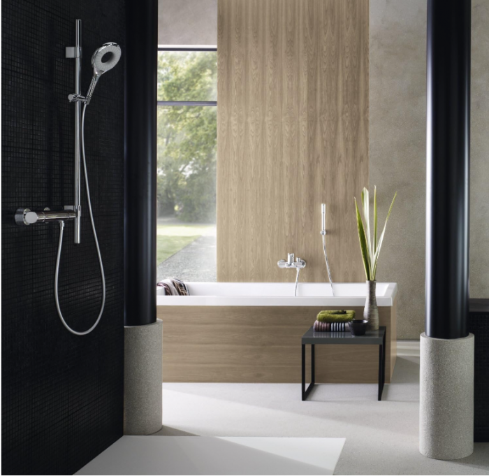 Baterie duș cu termostat Grohe, crom, montare pe perete [7]