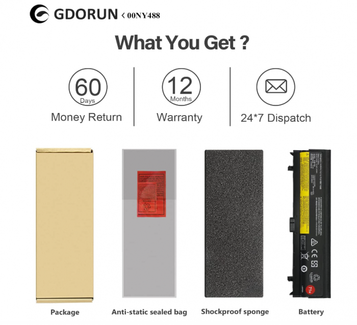 Baterie Laptop Lenovo ThinkPad L560 L570 20F1 20F2 20J8 20J9 20JR 20JQ 4500mAh [7]