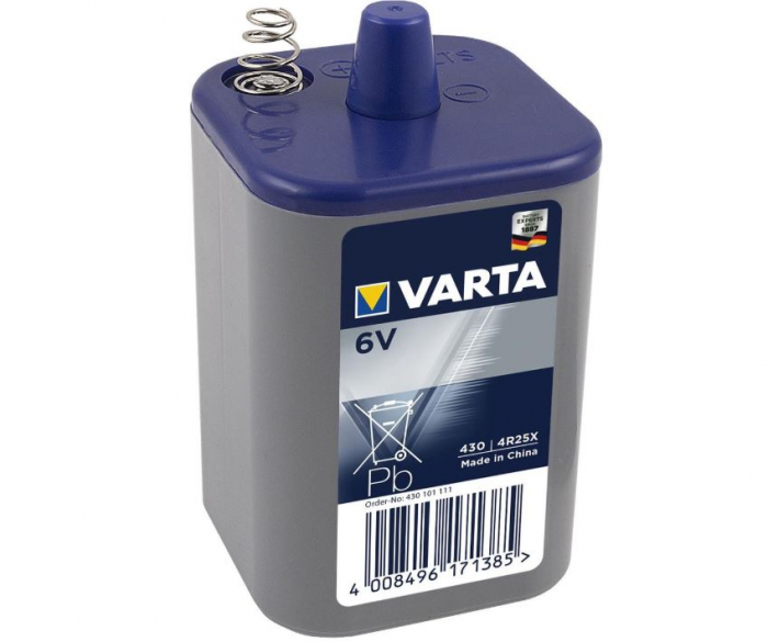 Baterie Varta Longlife Block 4R25, 7500 mAh, 6V, cu 2 arculete, 430101111 [1]