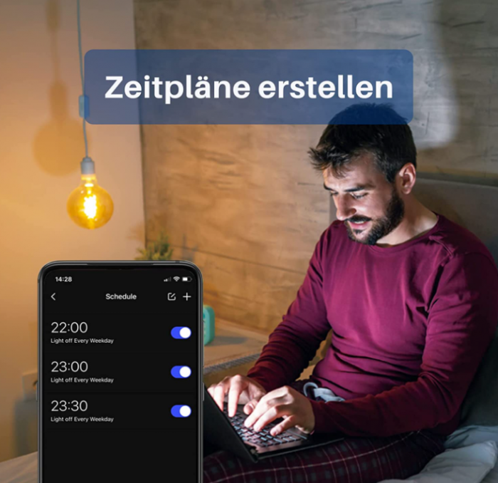 Bec inteligent Chuango G95G E27 Globe Retro Edison Wifi 6,5W [4]