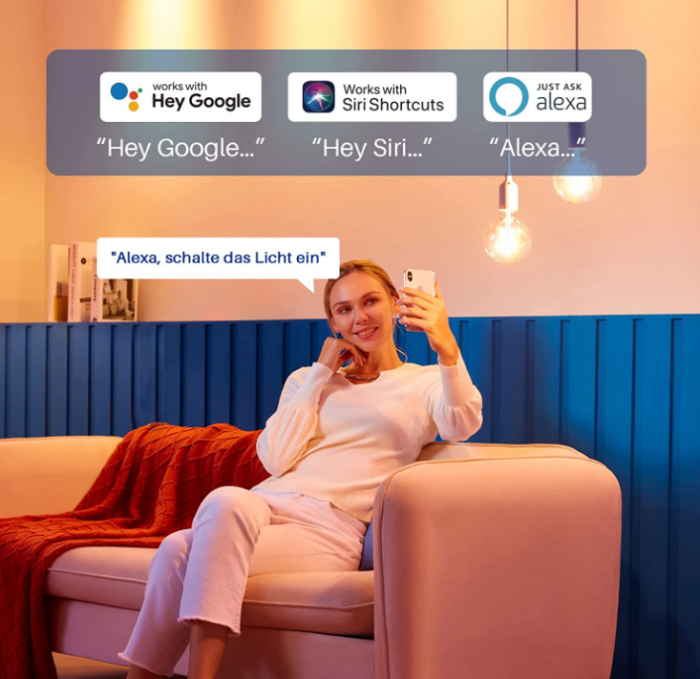 Bec inteligent Chuango G95G E27 Globe Retro Edison Wifi 6,5W [2]