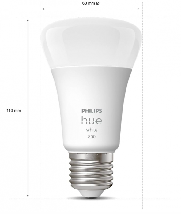 Bec LED inteligent Philips Hue White A60 [E27 Edison] [4]