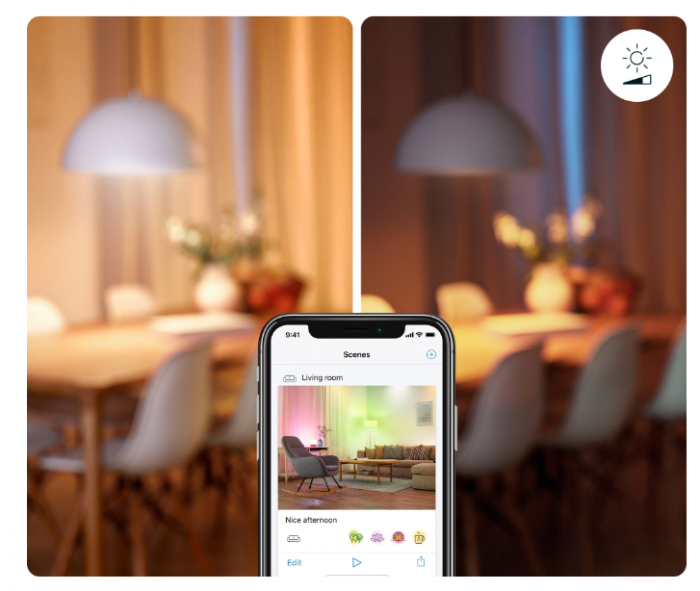 Bec LED inteligent WiZ Connected Whites, Wi-Fi, GU10, 4.9W (50W), 345 lm, temperatura lumina reglabila (2700K-6500K), compatibil Google Assistant/Alexa/Siri, clasa energetica F [8]