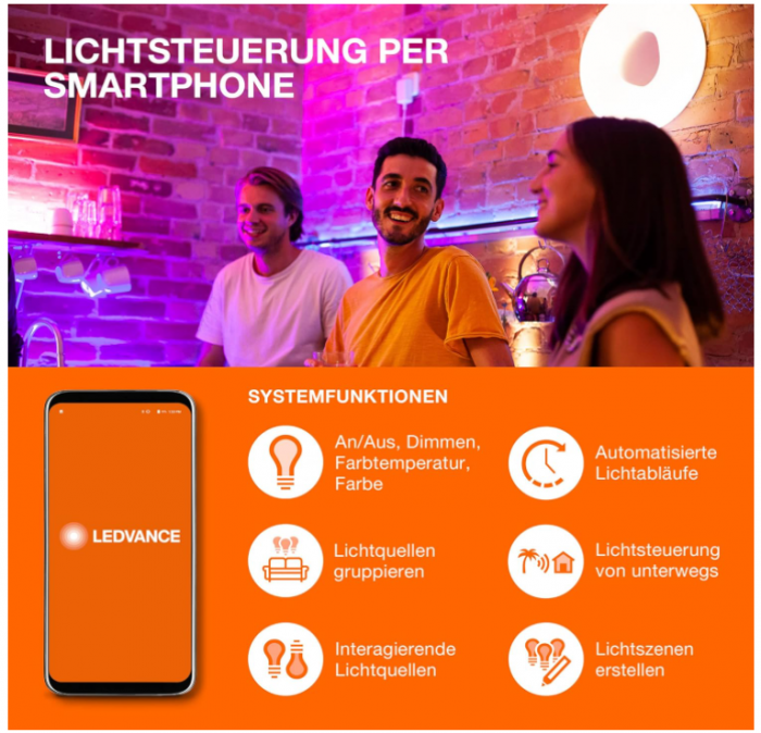 Bec LED Ledvance cu WiFi, E27, 2700-6500K [5]