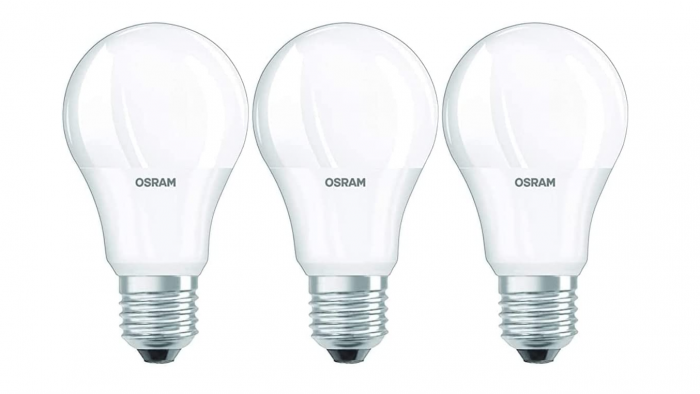 Bec LED OSRAM, Bază E27, Alb Cald (2700 K), LED Classic A, pachet de 3 [3]