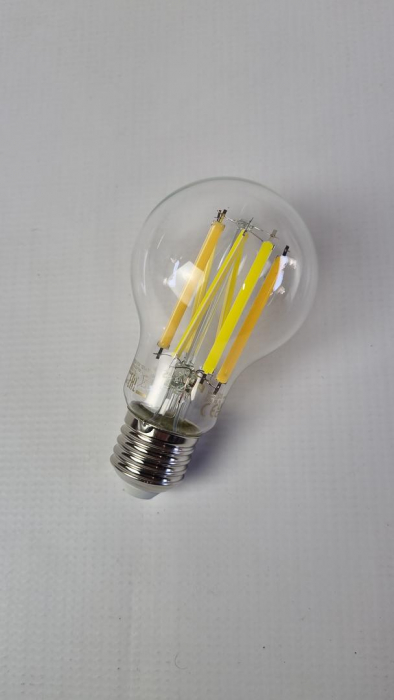 Bec LED vintage Philips Classic A60, putere reglabila (dimabil), E27, 10.5W (100W), 1521 lm, lumina calda (2200-2700K), clasa energetica D [2]