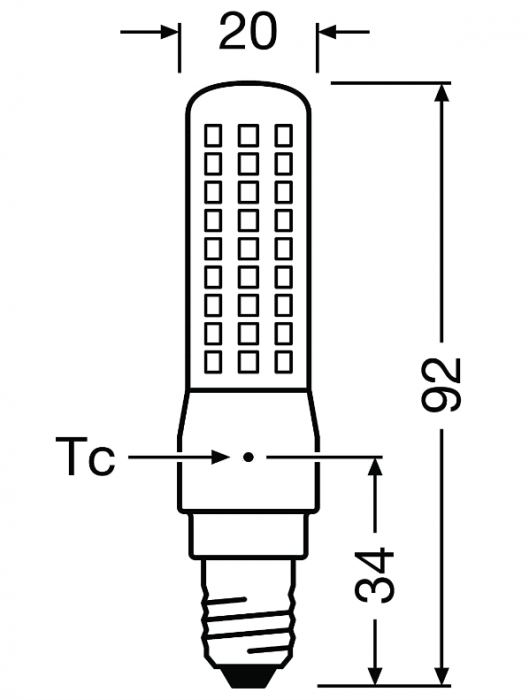 Bec OSRAM LED Superstar Special T Slim, E14, alb cald (2700 K), 60 W [5]